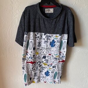 Free Planet Boys Colorblock Surf Graphic Tee - Dark Gray & Multi